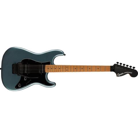 Squier-ストラトキャスターContemporary Stratocaster HH FR, Roasted Maple Fingerboard, Black Pickguard, Gunmetal Metallic