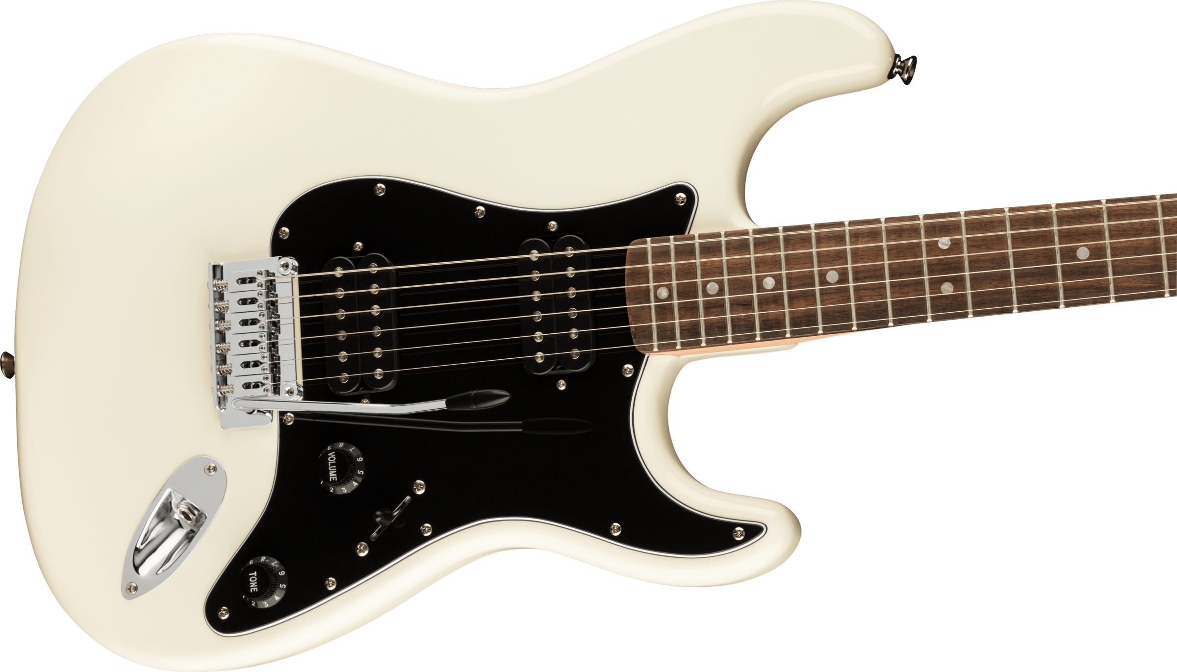 Affinity Series Stratocaster HH, Laurel Fingerboard, Black Pickguard, Olympic White追加画像