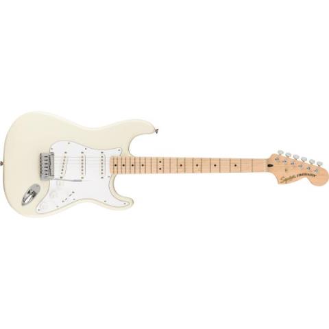 Squier-ストラトキャスターAffinity Series Stratocaster, Maple Fingerboard, White Pickguard, Olympic White
