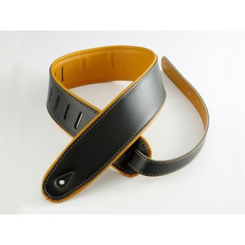 Renegade-ストラップSuper Deluxe Rolled Edge Leather, Neoprene Insert-Black / Yellow