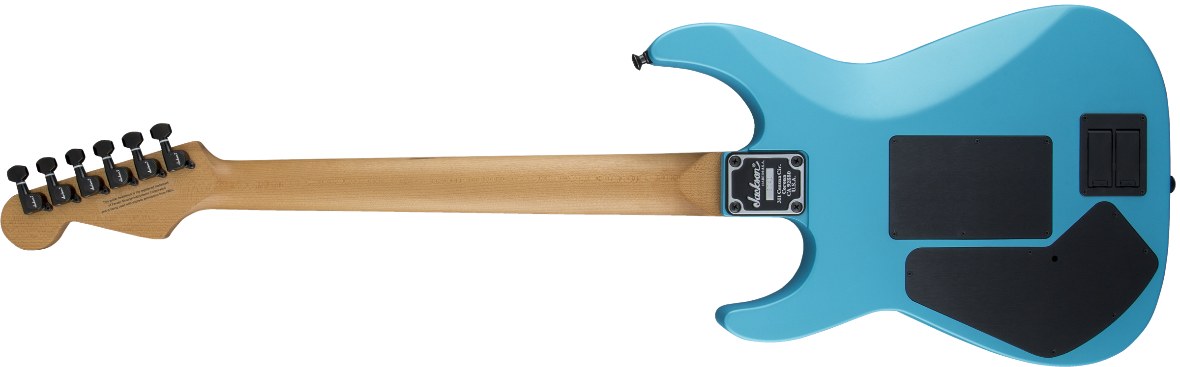 USA Signature Phil Collen PC1 Matte, Caramelized Flame Maple Fingerboard, Matte Blue Frost背面画像 USA Signature Phil Collen PC1 Matte, Caramelized Flame Maple Fingerboard, Matte Blue Frost背面画像