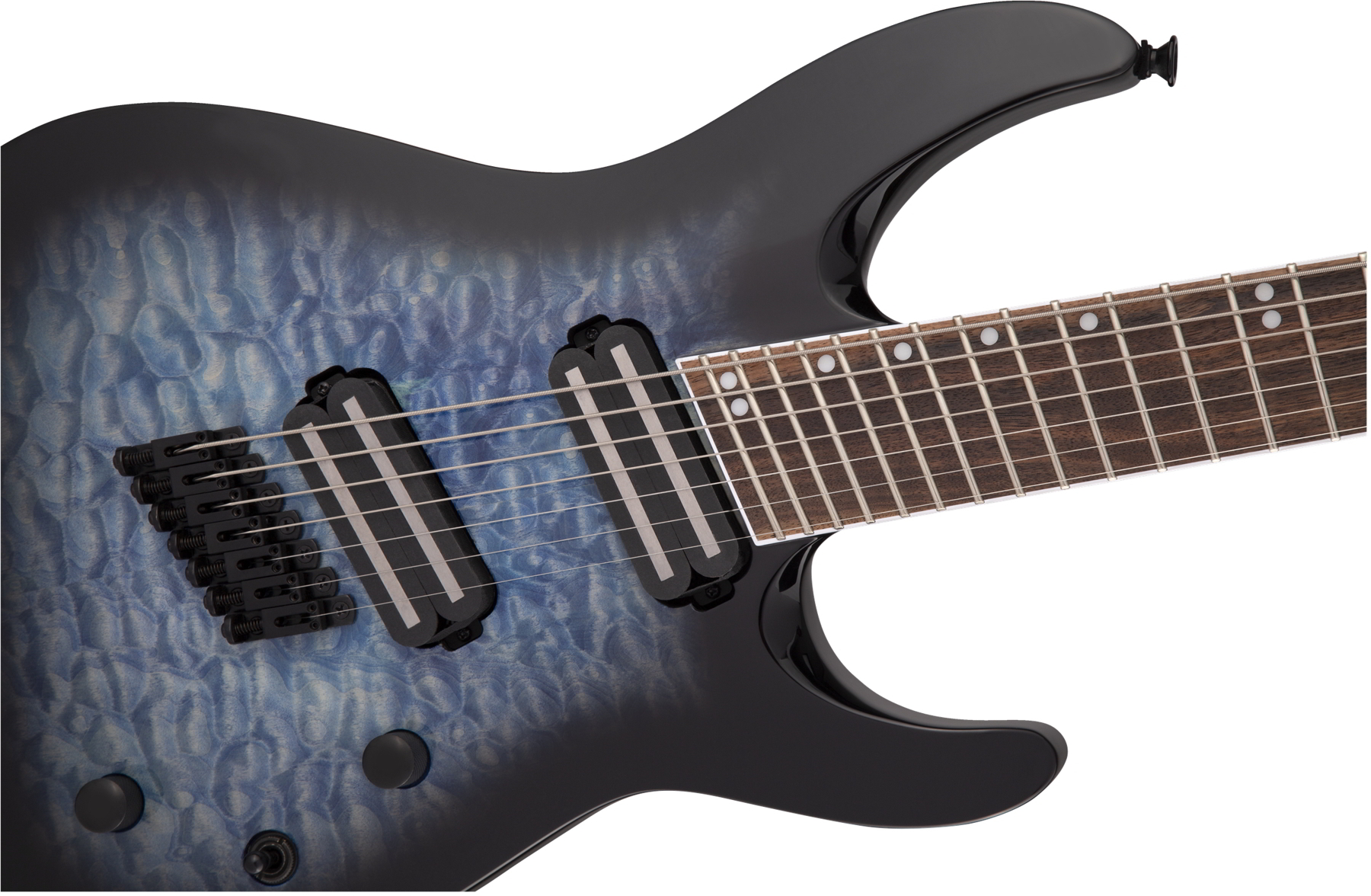 X Series Soloist Arch Top SLATX7Q MS, Laurel Fingerboard, Multi-Scale, Transparent Blue Burst追加画像 X Series Soloist Arch Top SLATX7Q MS, Laurel Fingerboard, Multi-Scale, Transparent Blue Burst追加画像