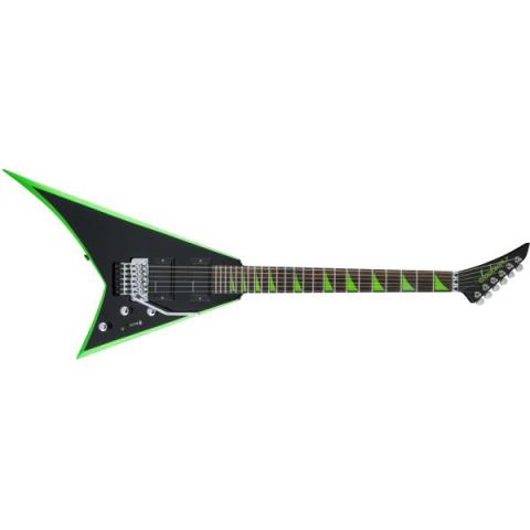 X Series Rhoads RRX24, Laurel Fingerboard, Black with Neon Green Bevelsサムネイル
