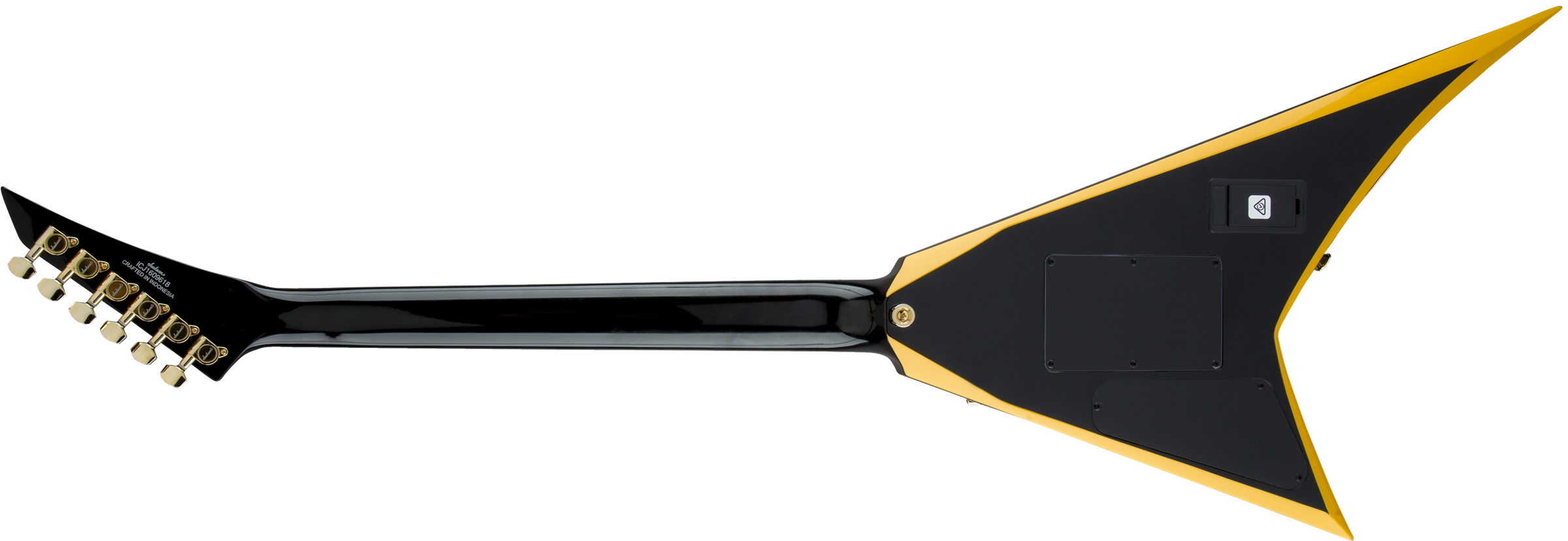X Series Rhoads RRX24, Laurel Fingerboard, Black with Yellow Bevels背面画像 X Series Rhoads RRX24, Laurel Fingerboard, Black with Yellow Bevels背面画像