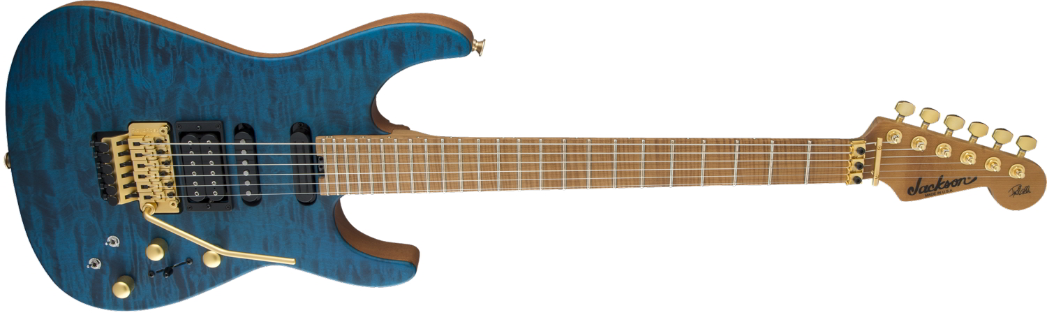 USA Signature Phil Collen PC1 Satin Stain, Caramelized Flame Maple Fingerboard, Satin Transparent Blue追加画像 USA Signature Phil Collen PC1 Satin Stain, Caramelized Flame Maple Fingerboard, Satin Transparent Blue追加画像