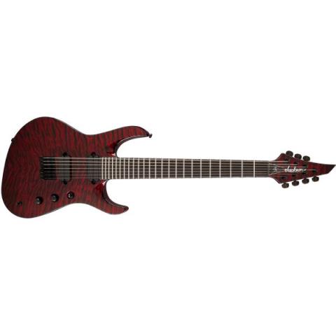 Jackson-エレキギターUSA Signature Chris Broderick Soloist HT7, Ebony Fingerboard, Transparent Red