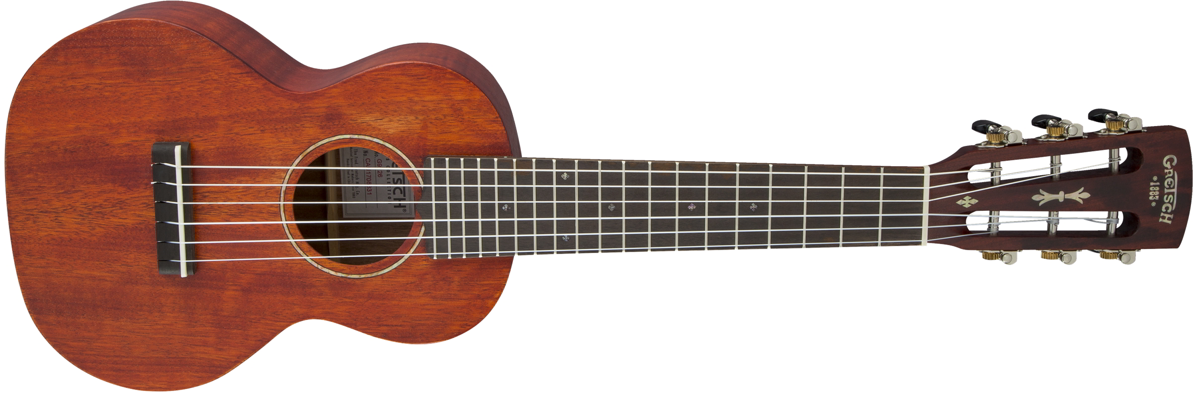 G9126 Guitar-Ukulele with Gig Bag, Ovangkol Fingerboard, Honey Mahogany Stain追加画像 G9126 Guitar-Ukulele with Gig Bag, Ovangkol Fingerboard, Honey Mahogany Stain追加画像