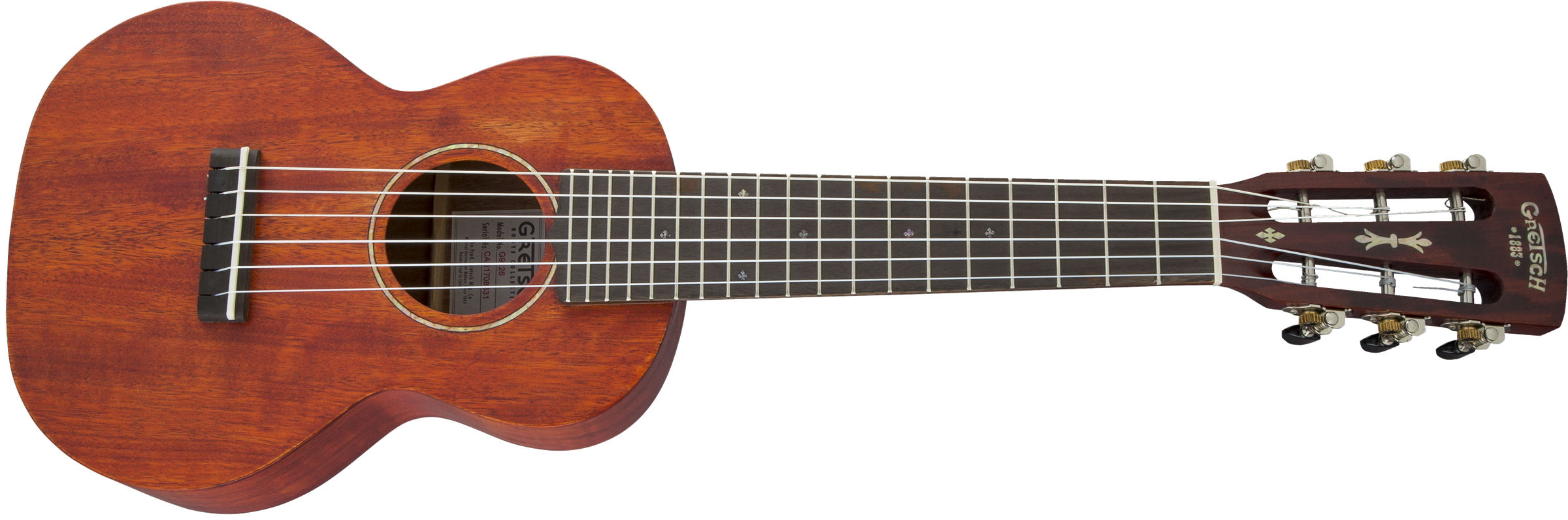 G9126 Guitar-Ukulele with Gig Bag, Ovangkol Fingerboard, Honey Mahogany Stain追加画像 G9126 Guitar-Ukulele with Gig Bag, Ovangkol Fingerboard, Honey Mahogany Stain追加画像