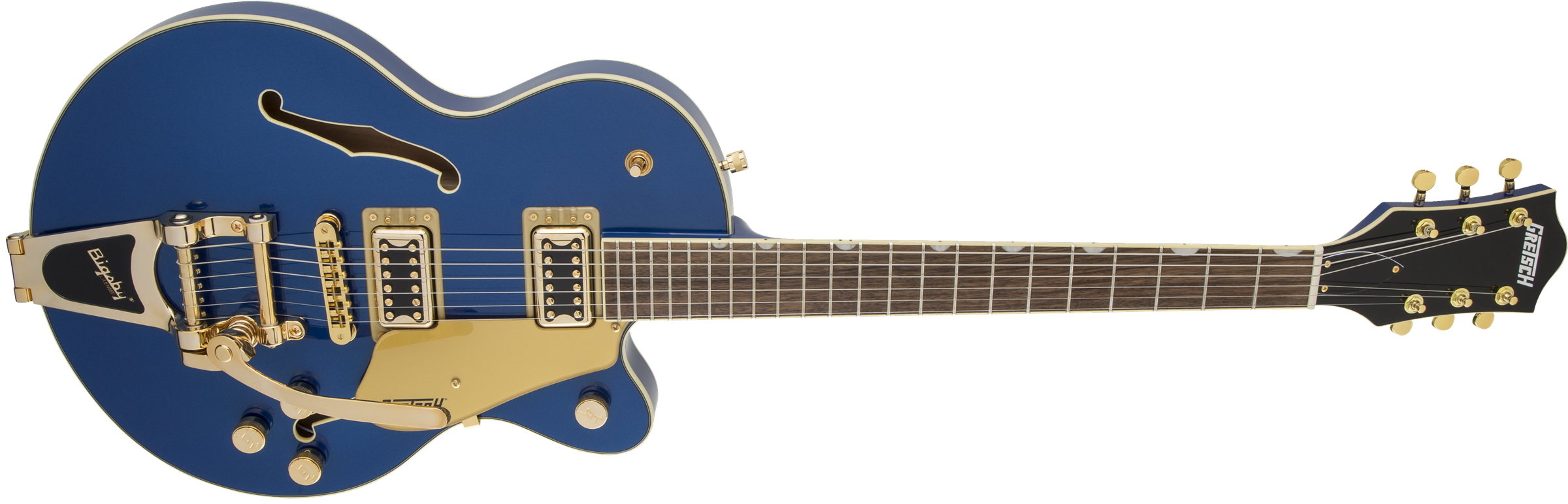 G5655TG Electromatic Center Block Jr. Single-Cut with Bigsby and Gold Hardware, Laurel Fingerboard, Azure Metallic追加画像 G5655TG Electromatic Center Block Jr. Single-Cut with Bigsby and Gold Hardware, Laurel Fingerboard, Azure Metallic追加画像