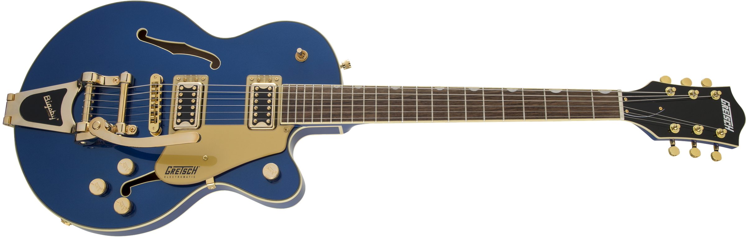 G5655TG Electromatic Center Block Jr. Single-Cut with Bigsby and Gold Hardware, Laurel Fingerboard, Azure Metallic追加画像 G5655TG Electromatic Center Block Jr. Single-Cut with Bigsby and Gold Hardware, Laurel Fingerboard, Azure Metallic追加画像