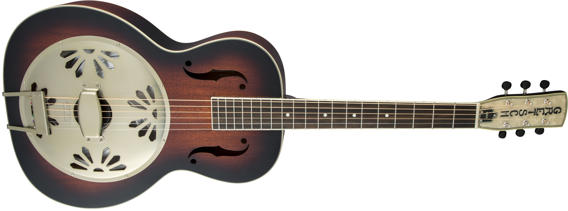G9240 Alligator Round-Neck, Mahogany Body Biscuit Cone Resonator Guitar, 2-Color Sunburst追加画像 G9240 Alligator Round-Neck, Mahogany Body Biscuit Cone Resonator Guitar, 2-Color Sunburst追加画像