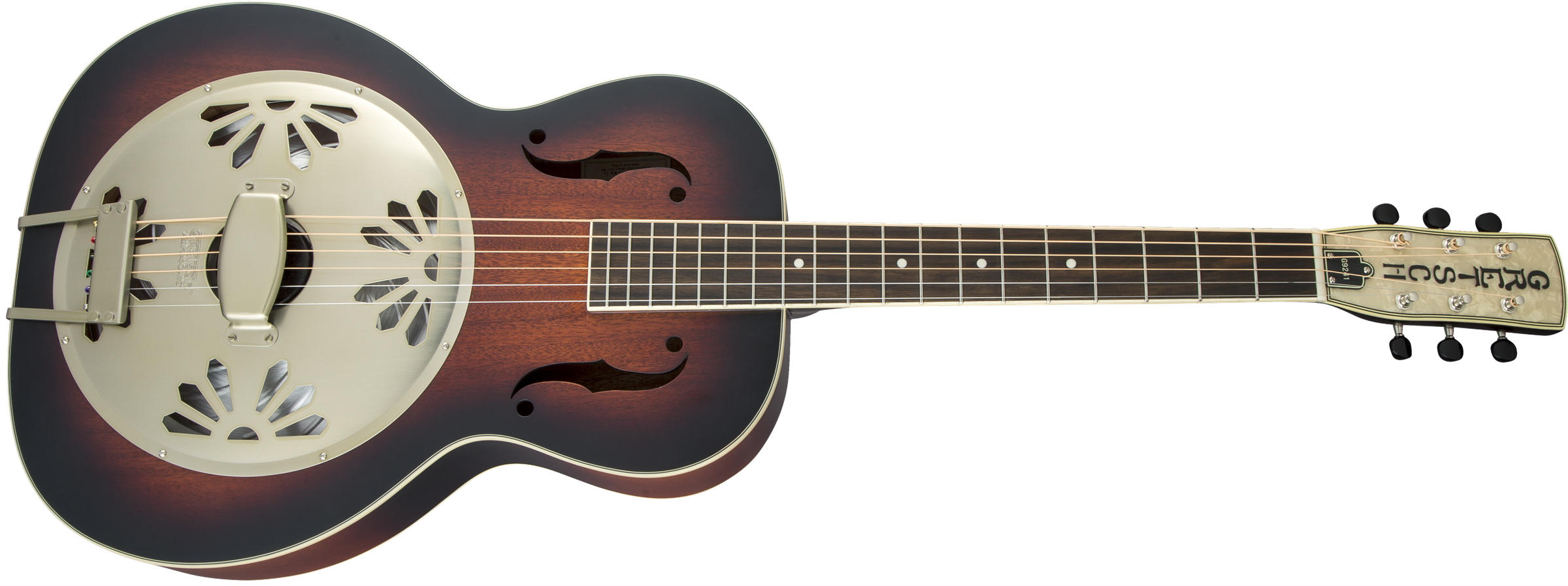 G9240 Alligator Round-Neck, Mahogany Body Biscuit Cone Resonator Guitar, 2-Color Sunburst追加画像 G9240 Alligator Round-Neck, Mahogany Body Biscuit Cone Resonator Guitar, 2-Color Sunburst追加画像