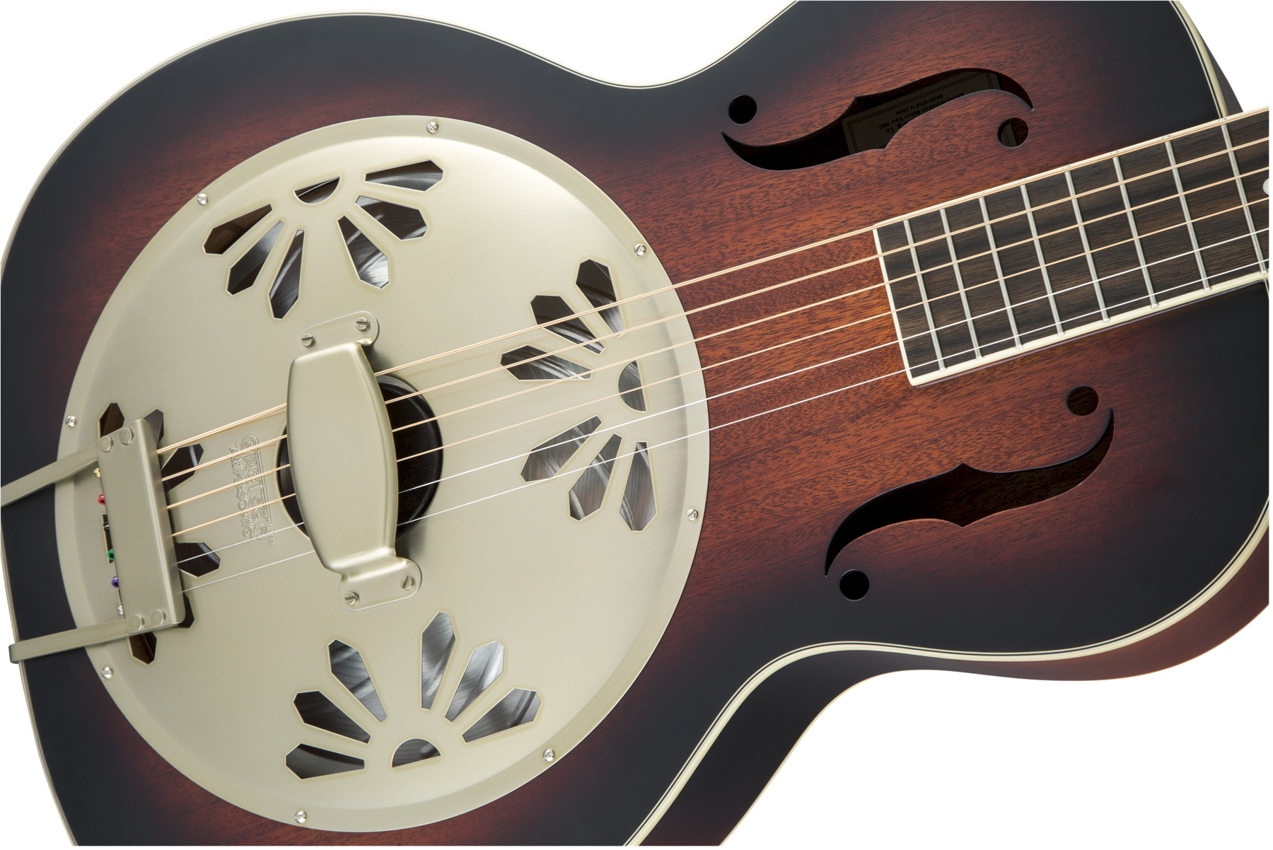 G9240 Alligator Round-Neck, Mahogany Body Biscuit Cone Resonator Guitar, 2-Color Sunburst追加画像 G9240 Alligator Round-Neck, Mahogany Body Biscuit Cone Resonator Guitar, 2-Color Sunburst追加画像
