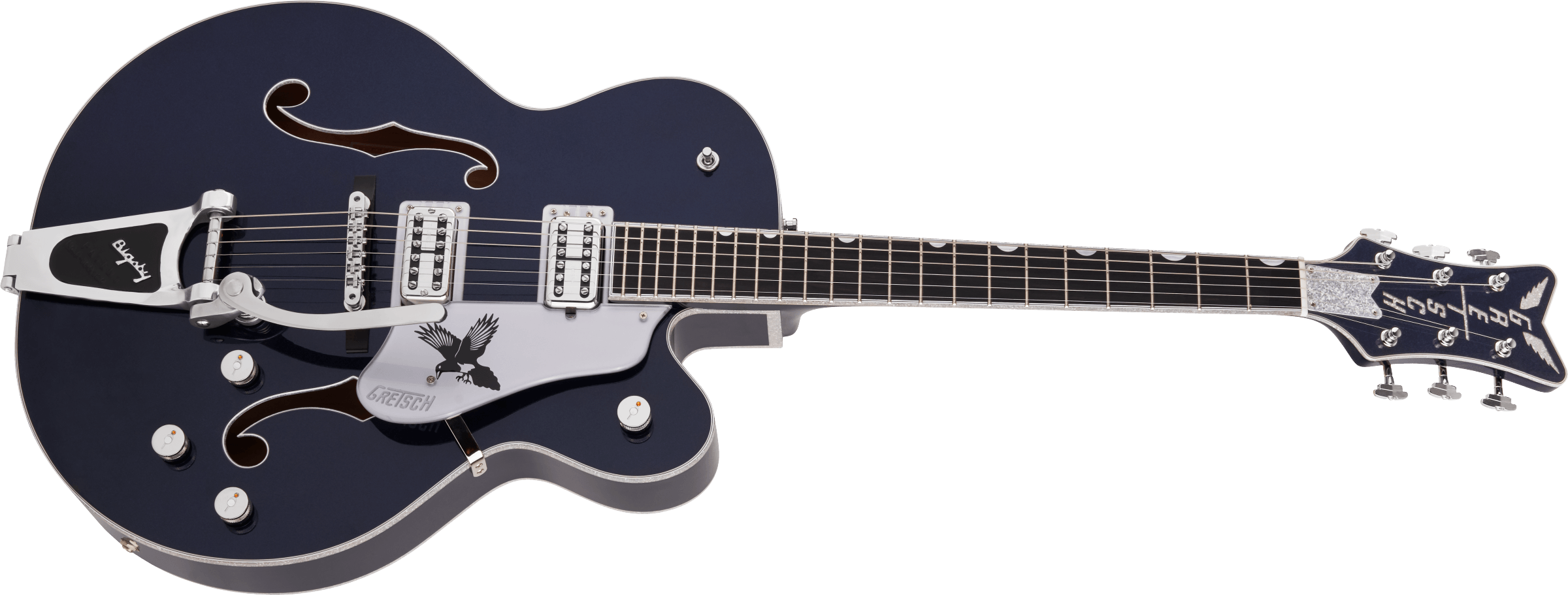 G6136T-RR Rich Robinson Signature Magpie with Bigsby, Ebony Fingerboard, Raven's Breast Blue追加画像