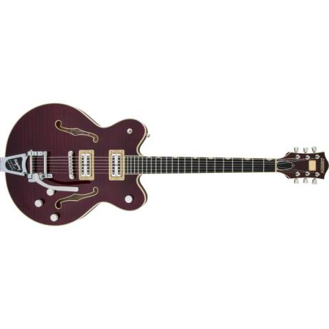 G6609TFM Players Edition Broadkaster Center Block Double-Cut with String-Thru Bigsby and Flame Maple, USA Full'Tron Pickups, Dark Cherry Stainサムネイル