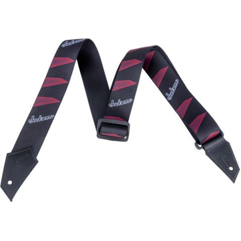 Jackson-ギターアンプヘッドJackson Strap with Headstock Pattern, Black/Red