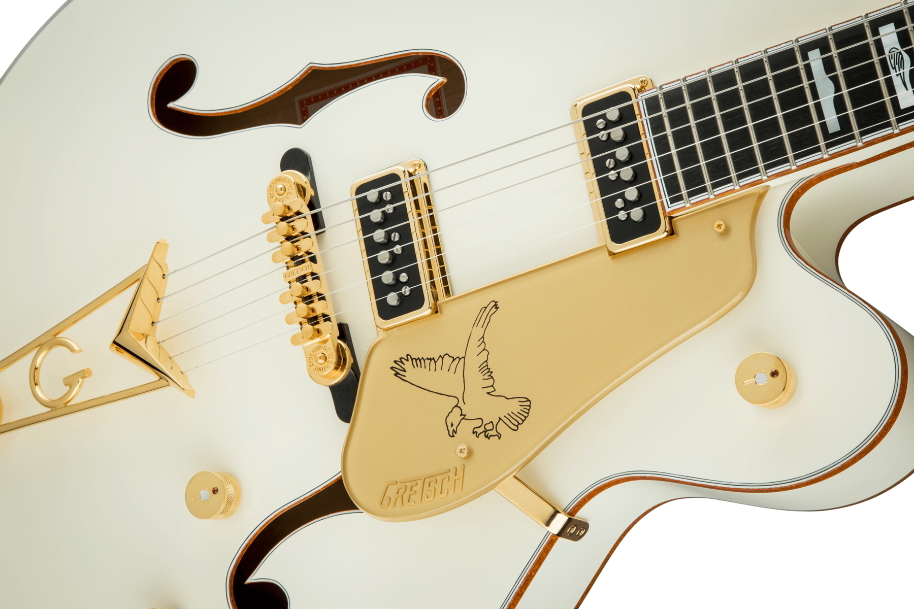 G6136-55 Vintage Select Edition '55 Falcon Hollow Body with Cadillac Tailpiece, TV Jones, Solid Spruce Top, Vintage White, Lacquer追加画像 G6136-55 Vintage Select Edition '55 Falcon Hollow Body with Cadillac Tailpiece, TV Jones, Solid Spruce Top, Vintage White, Lacquer追加画像