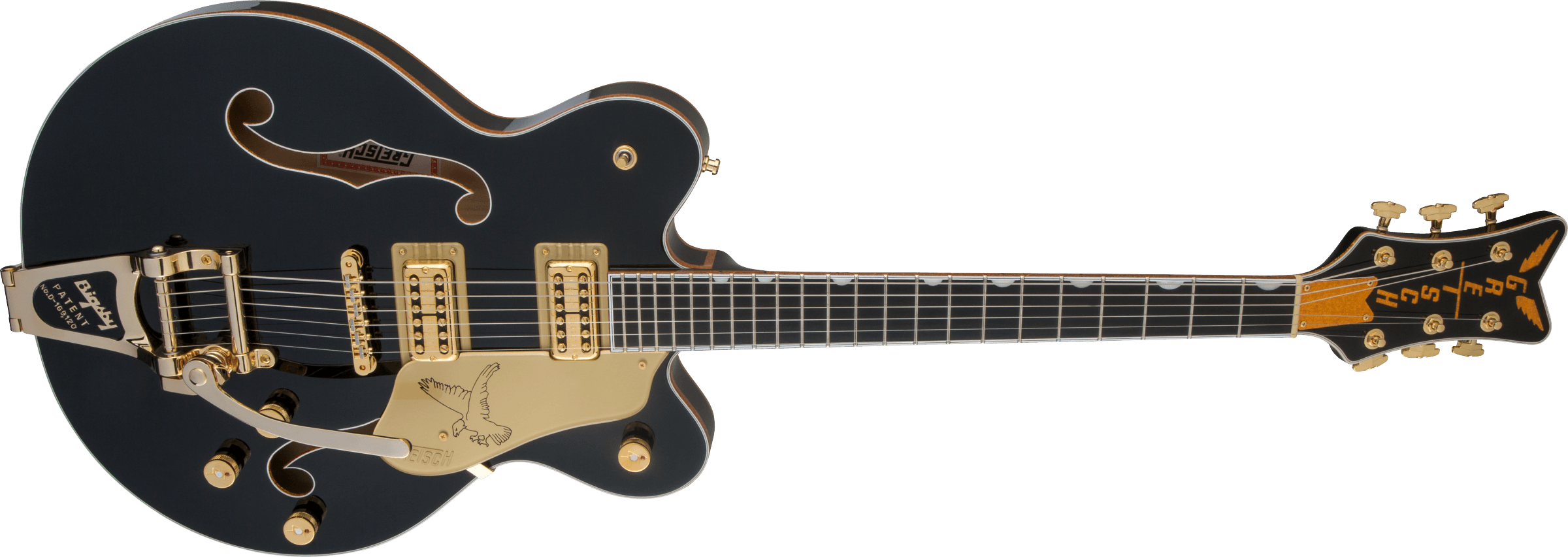 G6636T Players Edition Falcon Center Block Double-Cut with String-Thru Bigsby, Filter'Tron Pickups, Black追加画像 G6636T Players Edition Falcon Center Block Double-Cut with String-Thru Bigsby, Filter'Tron Pickups, Black追加画像