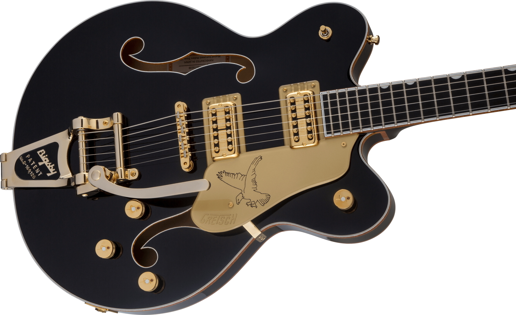 G6636T Players Edition Falcon Center Block Double-Cut with String-Thru Bigsby, Filter'Tron Pickups, Black追加画像 G6636T Players Edition Falcon Center Block Double-Cut with String-Thru Bigsby, Filter'Tron Pickups, Black追加画像