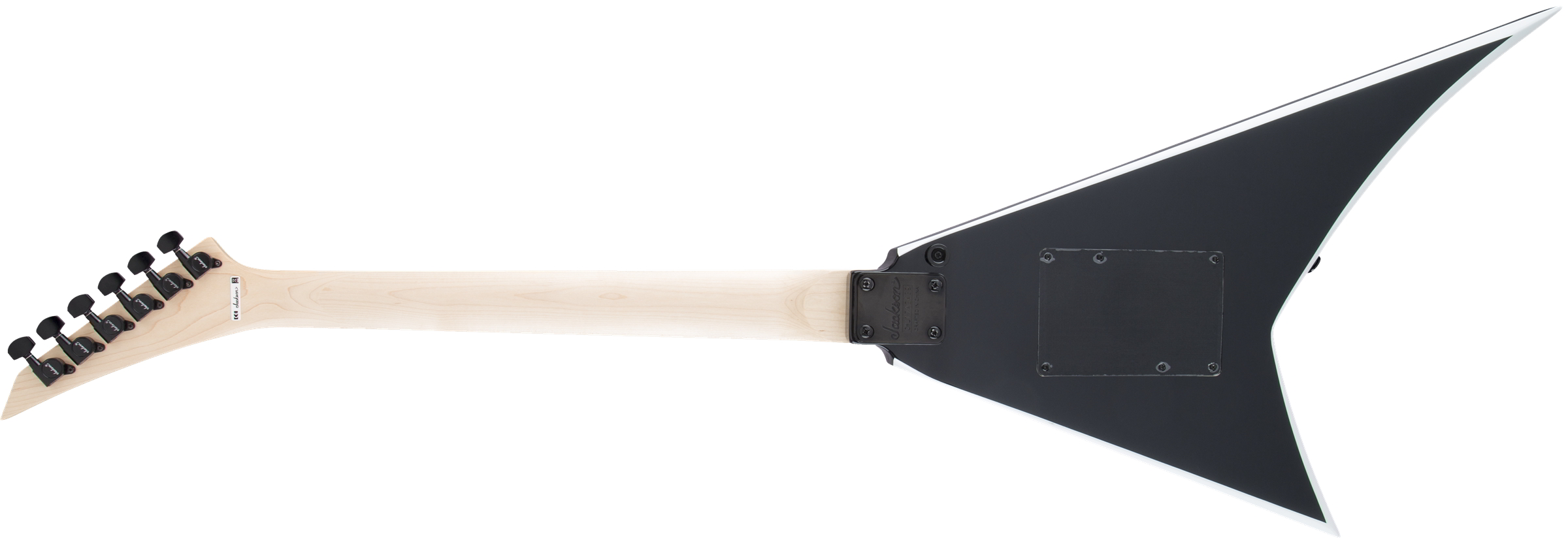 JS Series Rhoads JS32, Amaranth Fingerboard, Black with White Bevels背面画像 JS Series Rhoads JS32, Amaranth Fingerboard, Black with White Bevels背面画像
