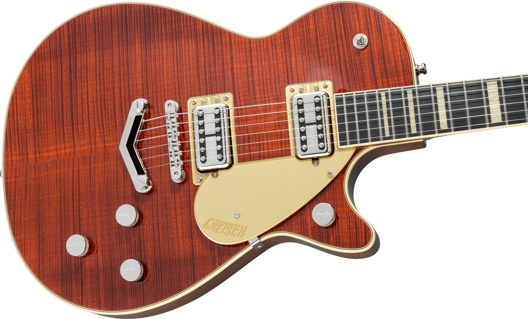 G6228FM Players Edition Jet BT with V-Stoptail and Flame Maple, Ebony Fingerboard, Bourbon Stain追加画像 G6228FM Players Edition Jet BT with V-Stoptail and Flame Maple, Ebony Fingerboard, Bourbon Stain追加画像