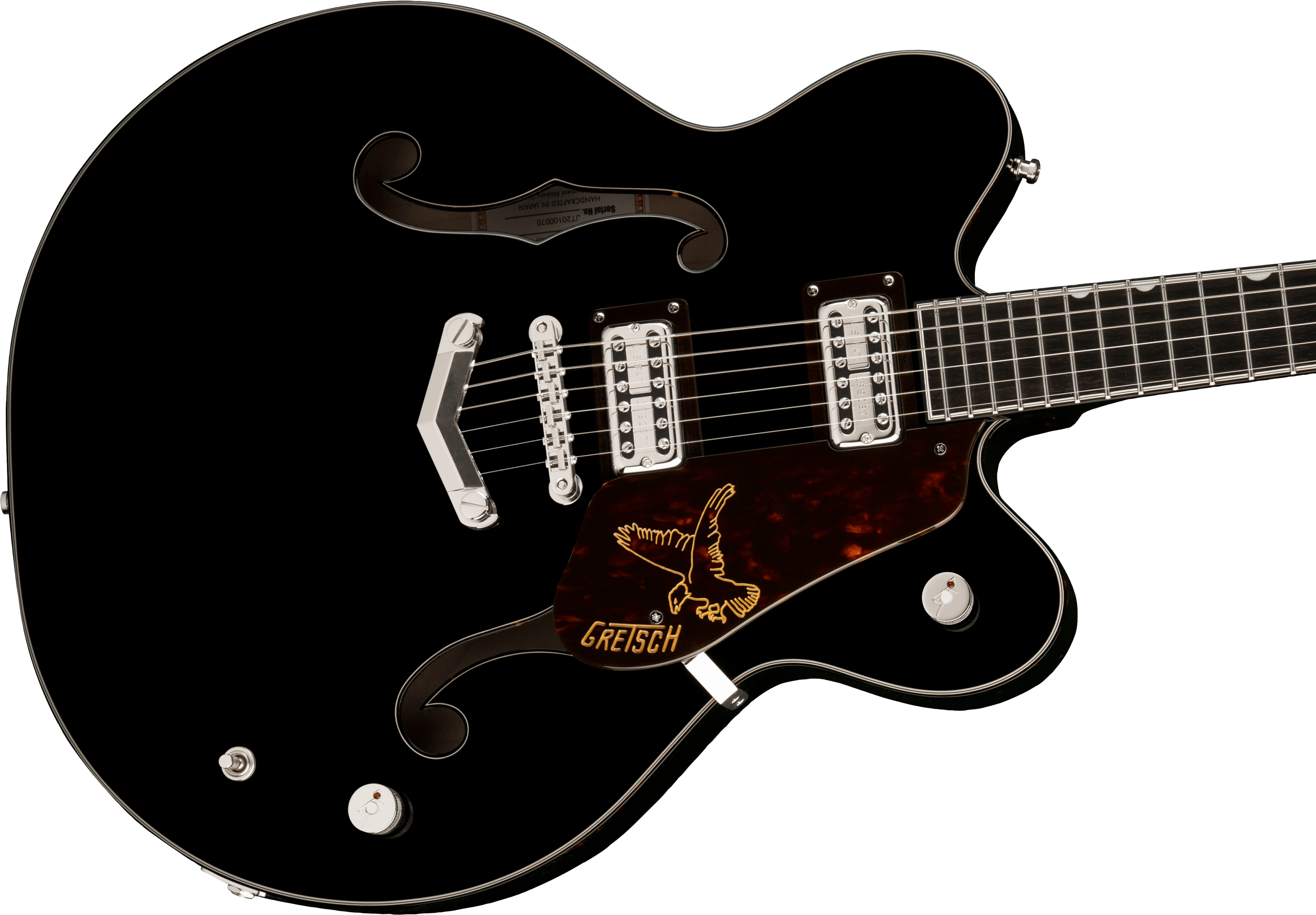 G6136-RF Richard Fortus Signature Falcon Center Block with V-Stoptail, Ebony Fingerboard, Black追加画像 G6136-RF Richard Fortus Signature Falcon Center Block with V-Stoptail, Ebony Fingerboard, Black追加画像