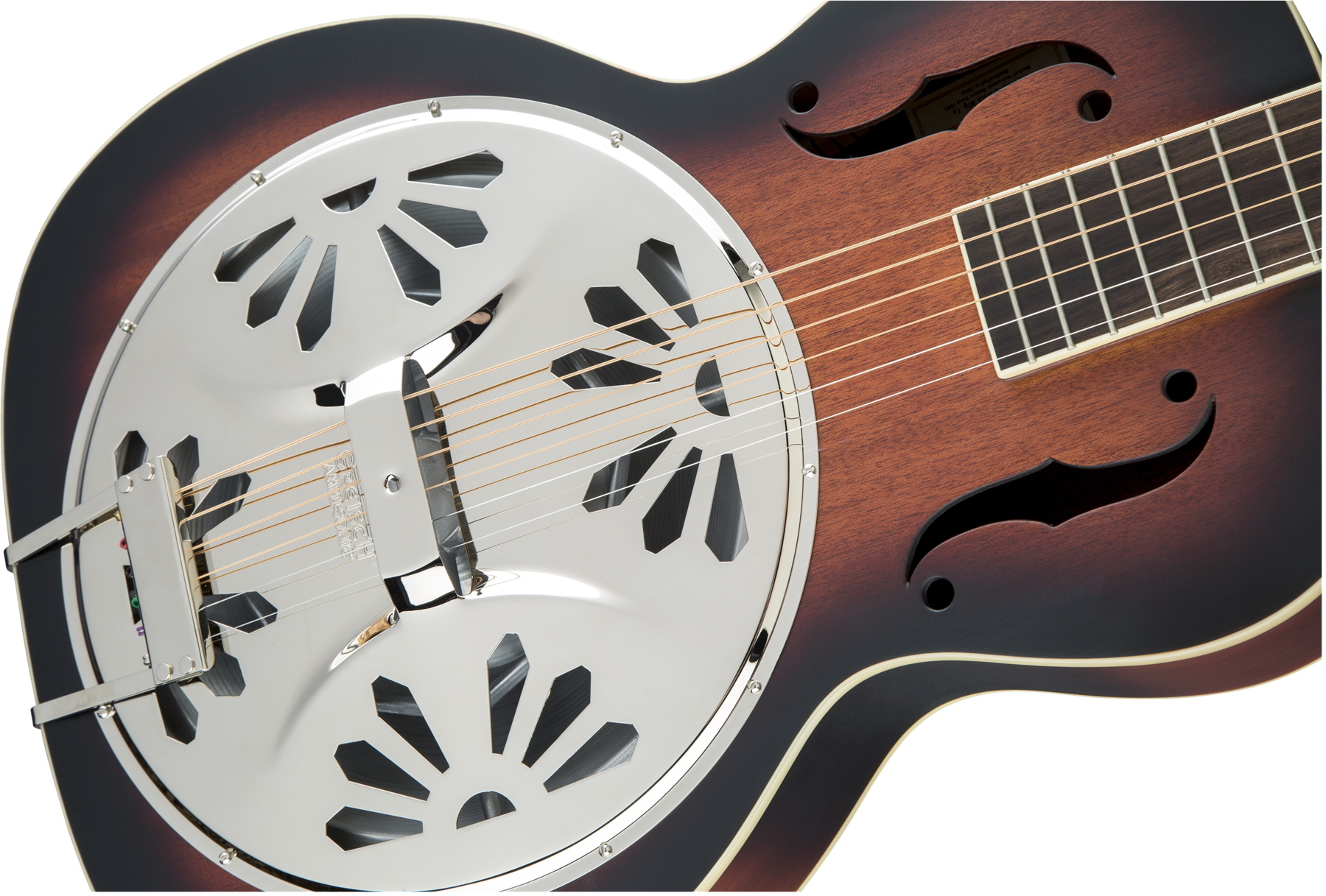 G9220 Bobtail Round-Neck A.E., Mahogany Body Spider Cone Resonator Guitar, Fishman Nashville Resonator Pickup, 2-Color Sunburst追加画像 G9220 Bobtail Round-Neck A.E., Mahogany Body Spider Cone Resonator Guitar, Fishman Nashville Resonator Pickup, 2-Color Sunburst追加画像