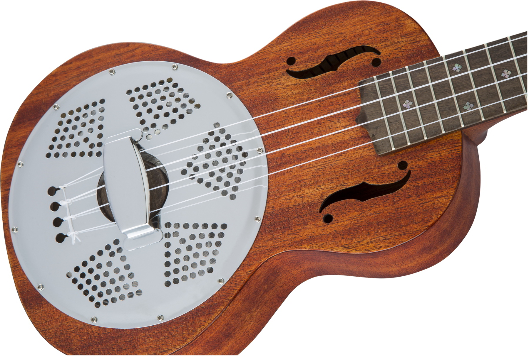G9112 Resonator-Ukulele with Gig Bag, Ovangkol Fingerboard, Biscuit Cone, Honey Mahogany Stain追加画像 G9112 Resonator-Ukulele with Gig Bag, Ovangkol Fingerboard, Biscuit Cone, Honey Mahogany Stain追加画像