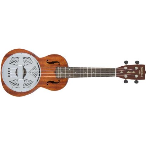 GRETSCH-ウクレレG9112 Resonator-Ukulele with Gig Bag, Ovangkol Fingerboard, Biscuit Cone, Honey Mahogany Stain