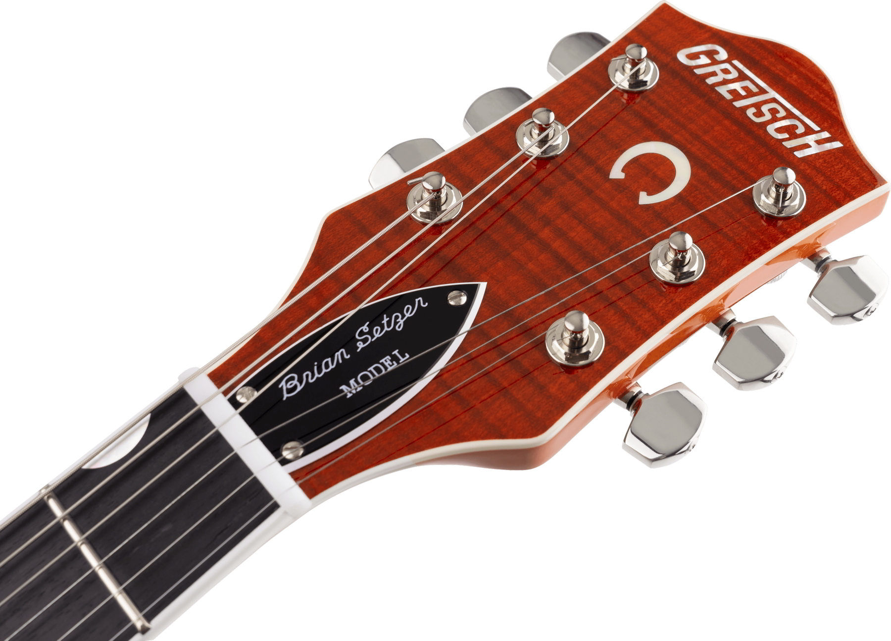 G6120TFM-BSNV Brian Setzer Signature Nashville Hollow Body with Bigsby and Flame Maple, Ebony Fingerboard, Orange Stain追加画像 G6120TFM-BSNV Brian Setzer Signature Nashville Hollow Body with Bigsby and Flame Maple, Ebony Fingerboard, Orange Stain追加画像