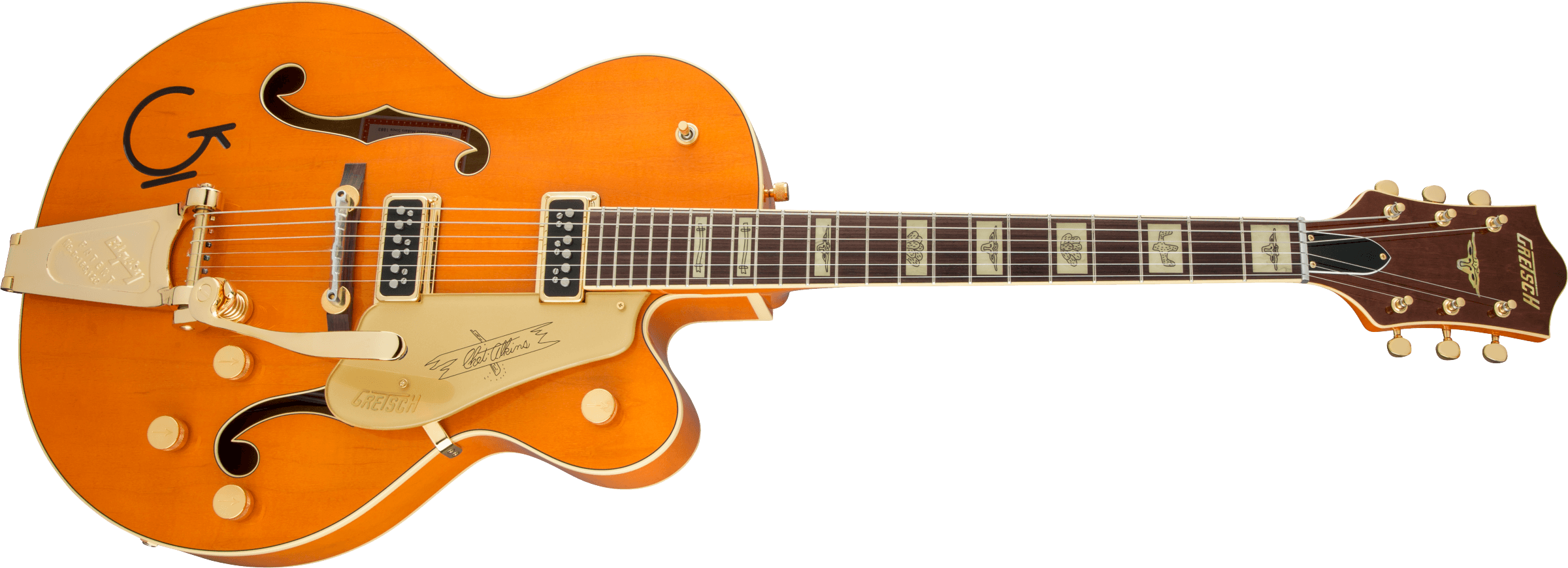 G6120T-55 Vintage Select Edition '55 Chet Atkins Hollow Body with Bigsby, TV Jones, Vintage Orange Stain Lacquer追加画像 G6120T-55 Vintage Select Edition '55 Chet Atkins Hollow Body with Bigsby, TV Jones, Vintage Orange Stain Lacquer追加画像