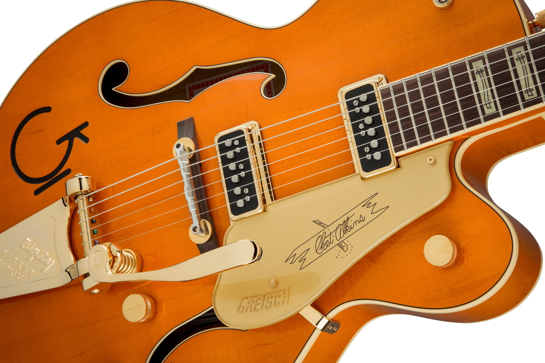 G6120T-55 Vintage Select Edition '55 Chet Atkins Hollow Body with Bigsby, TV Jones, Vintage Orange Stain Lacquer追加画像 G6120T-55 Vintage Select Edition '55 Chet Atkins Hollow Body with Bigsby, TV Jones, Vintage Orange Stain Lacquer追加画像