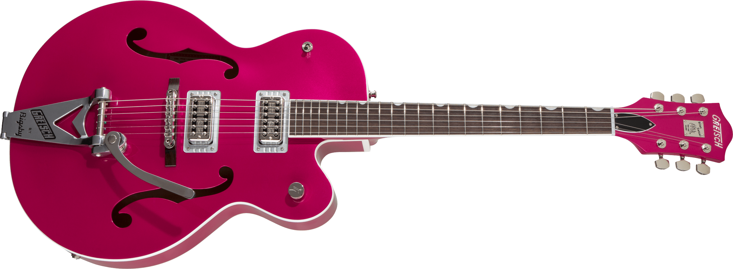 G6120T-HR Brian Setzer Signature Hot Rod Hollow Body with Bigsby, Rosewood Fingerboard, Candy Magenta追加画像 G6120T-HR Brian Setzer Signature Hot Rod Hollow Body with Bigsby, Rosewood Fingerboard, Candy Magenta追加画像