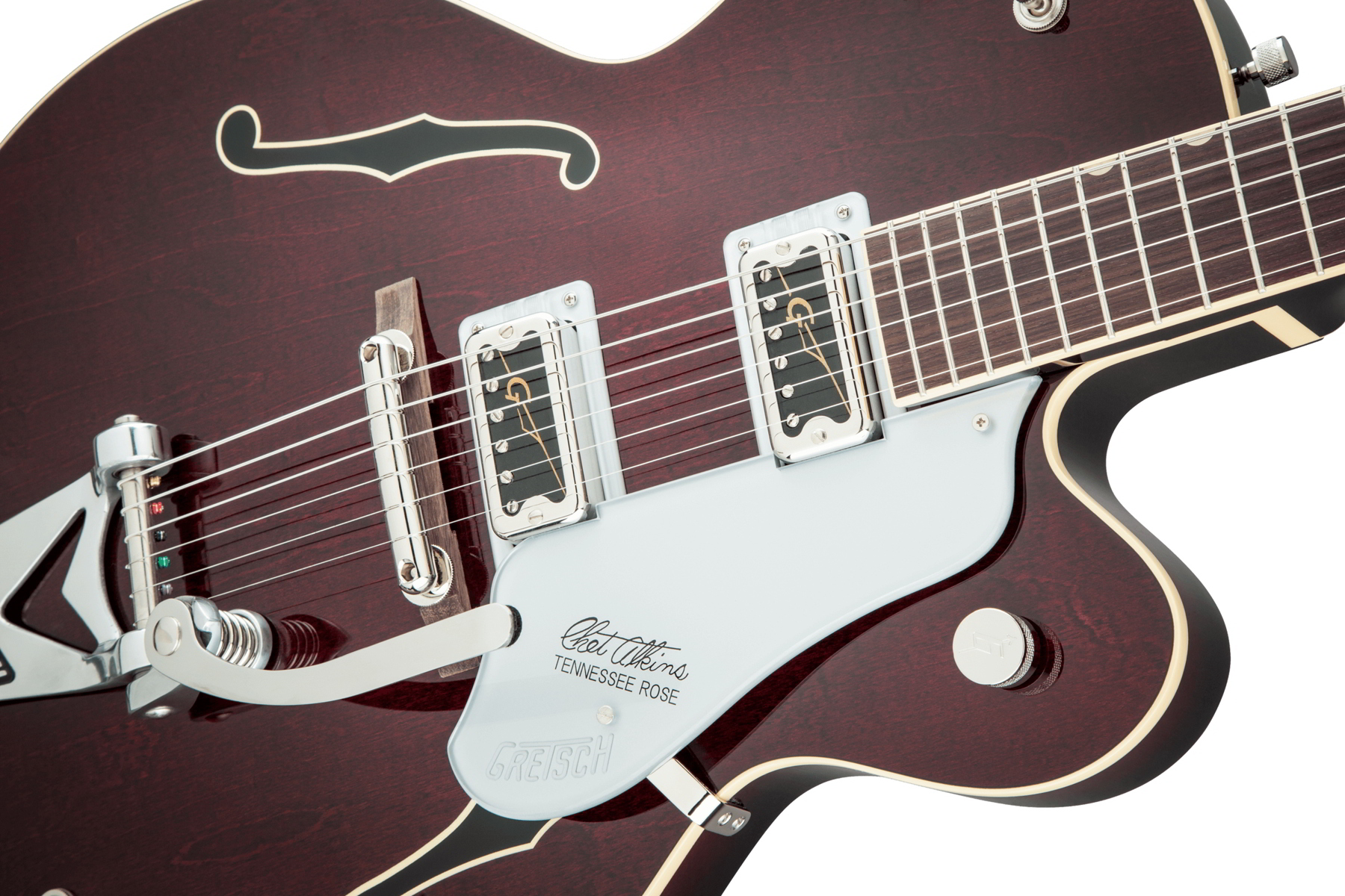 G6119T-62 Vintage Select Edition '62 Tennessee Rose™ Hollow Body with Bigsby®, TV Jones®, Dark Cherry Stain追加画像 G6119T-62 Vintage Select Edition '62 Tennessee Rose™ Hollow Body with Bigsby®, TV Jones®, Dark Cherry Stain追加画像