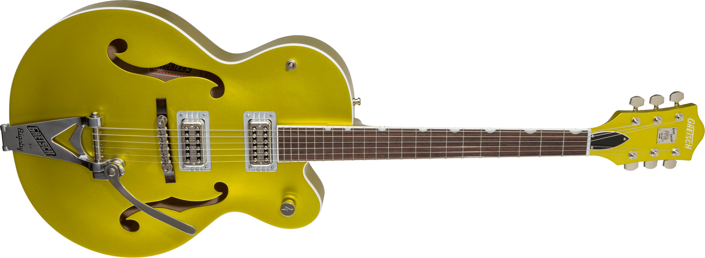 G6120T-HR Brian Setzer Signature Hot Rod Hollow Body with Bigsby, Rosewood Fingerboard, Lime Gold追加画像