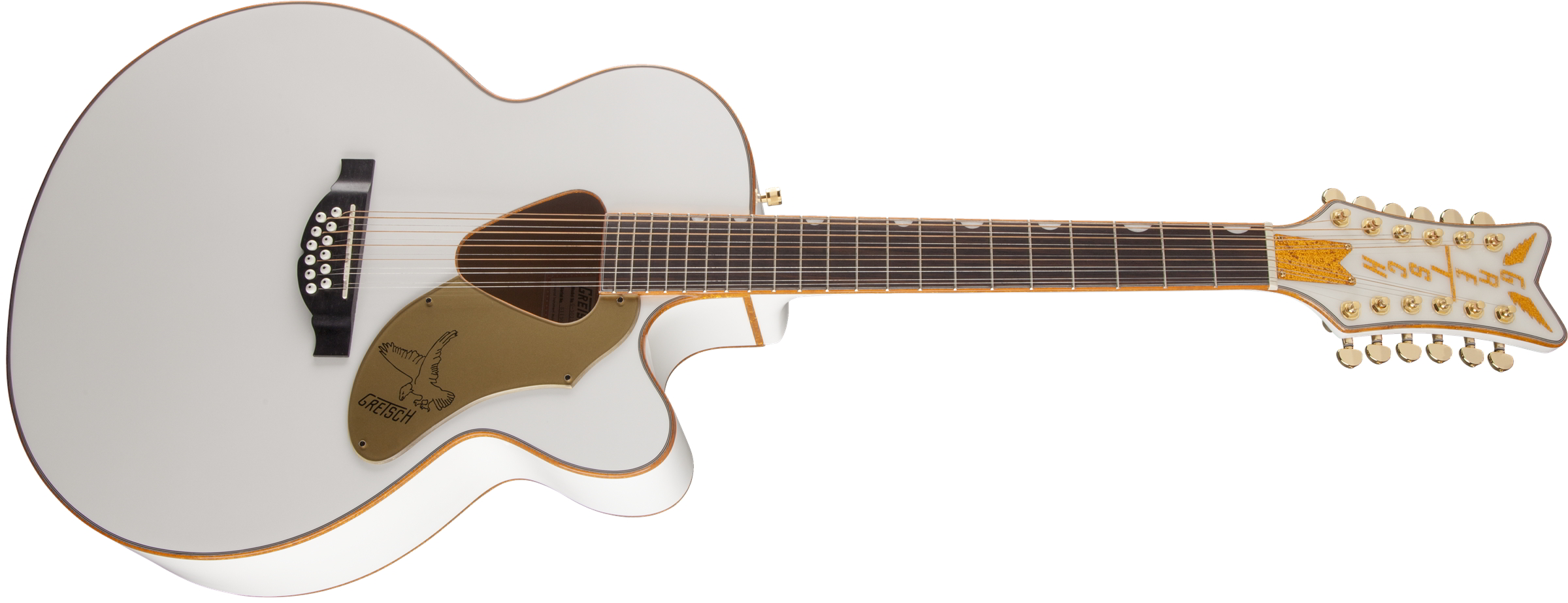 G5022CWFE-12 Rancher Falcon Jumbo 12-String Cutaway Electric, Fishman Pickup System, White追加画像 G5022CWFE-12 Rancher Falcon Jumbo 12-String Cutaway Electric, Fishman Pickup System, White追加画像