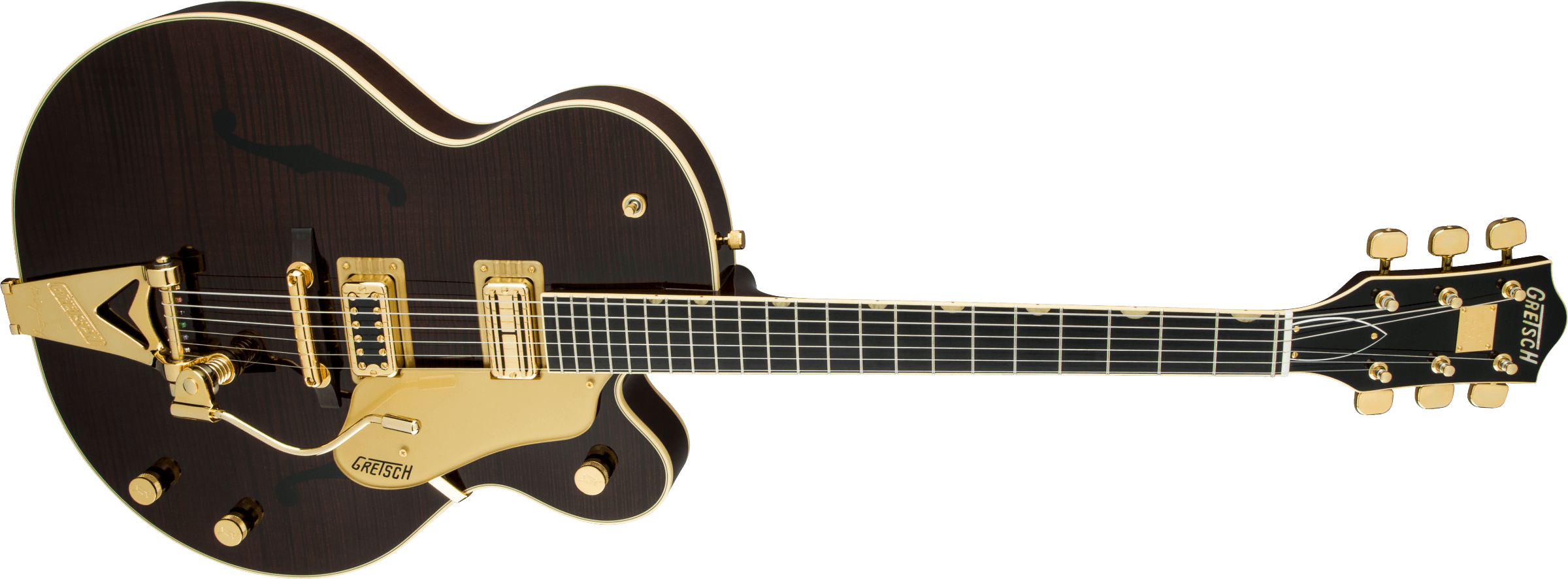 G6122T-59 Vintage Select Edition '59 Chet Atkins Country Gentleman Hollow Body with Bigsby, TV Jones, Tiger Flame Maple, Walnut Stain Lacquer追加画像