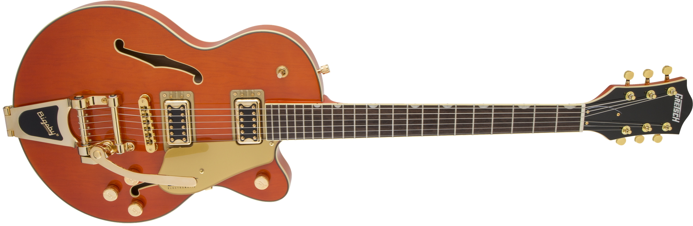 G5655TG Electromatic Center Block Jr. Single-Cut with Bigsby and Gold Hardware, Laurel Fingerboard, Orange Stain追加画像 G5655TG Electromatic Center Block Jr. Single-Cut with Bigsby and Gold Hardware, Laurel Fingerboard, Orange Stain追加画像