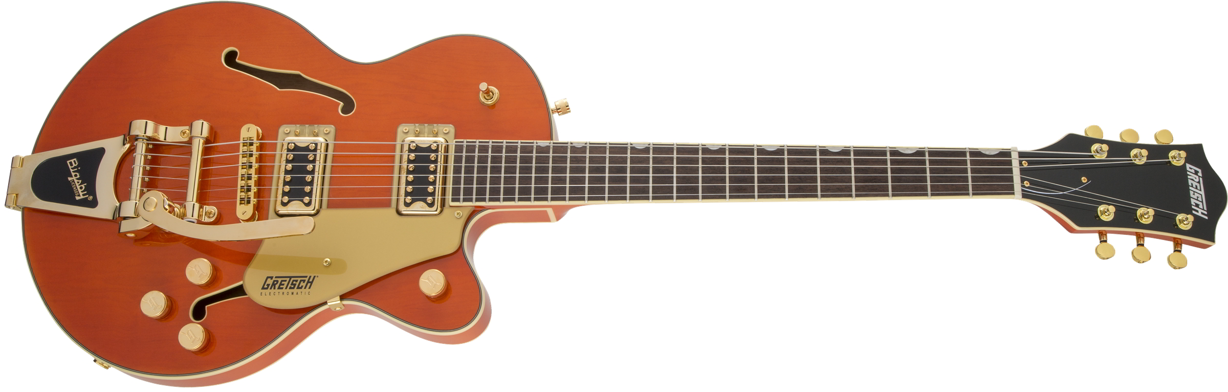 G5655TG Electromatic Center Block Jr. Single-Cut with Bigsby and Gold Hardware, Laurel Fingerboard, Orange Stain追加画像 G5655TG Electromatic Center Block Jr. Single-Cut with Bigsby and Gold Hardware, Laurel Fingerboard, Orange Stain追加画像