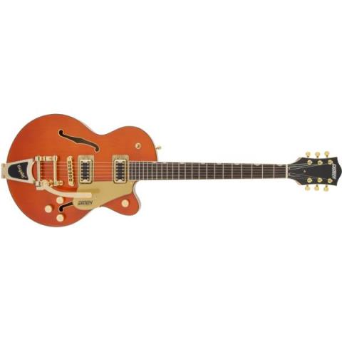 GRETSCH-エレキギターG5655TG Electromatic Center Block Jr. Single-Cut with Bigsby and Gold Hardware, Laurel Fingerboard, Orange Stain