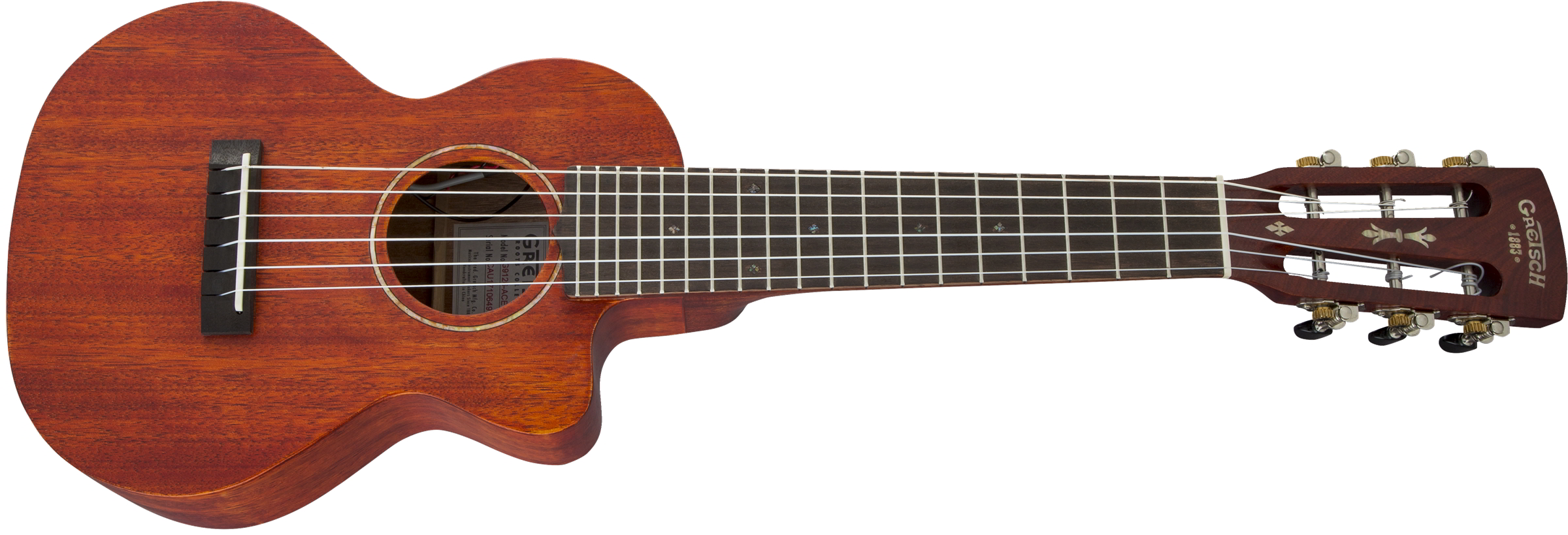 G9126 A.C.E. Guitar-Ukulele, Acoustic-Cutaway-Electric with Gig Bag, Ovangkol Fingerboard, Fishman Kula Pickup, Honey Mahogany Stain追加画像 G9126 A.C.E. Guitar-Ukulele, Acoustic-Cutaway-Electric with Gig Bag, Ovangkol Fingerboard, Fishman Kula Pickup, Honey Mahogany Stain追加画像