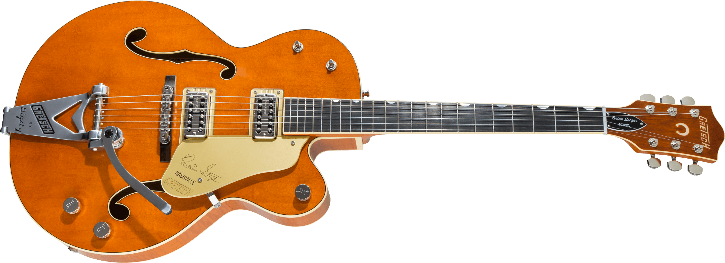 G6120T-BSSMK Brian Setzer Signature Nashville Hollow Body '59 "Smoke" with Bigsby, Ebony Fingerboard, Smoke Orange追加画像 G6120T-BSSMK Brian Setzer Signature Nashville Hollow Body '59 "Smoke" with Bigsby, Ebony Fingerboard, Smoke Orange追加画像