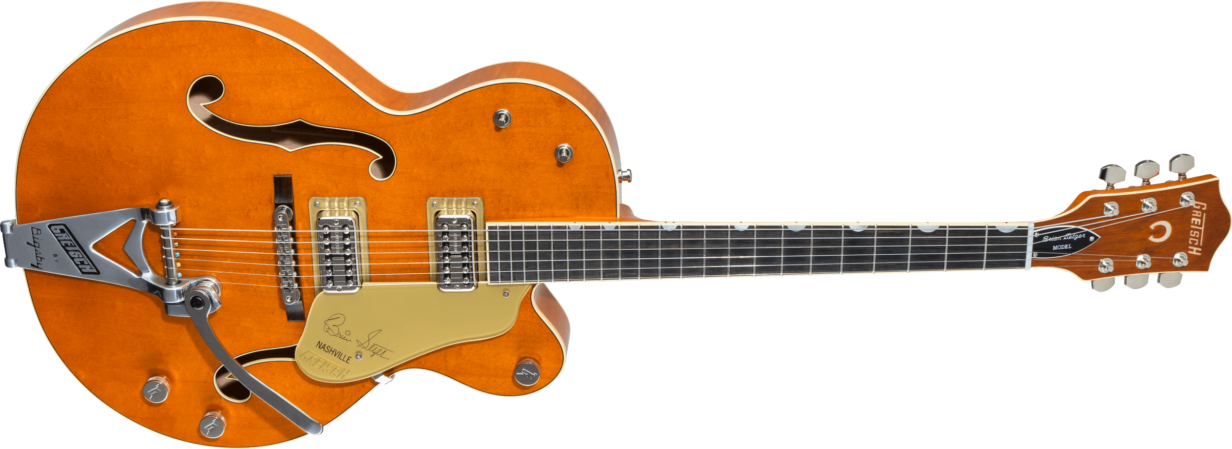G6120T-BSSMK Brian Setzer Signature Nashville Hollow Body '59 "Smoke" with Bigsby, Ebony Fingerboard, Smoke Orange追加画像 G6120T-BSSMK Brian Setzer Signature Nashville Hollow Body '59 "Smoke" with Bigsby, Ebony Fingerboard, Smoke Orange追加画像