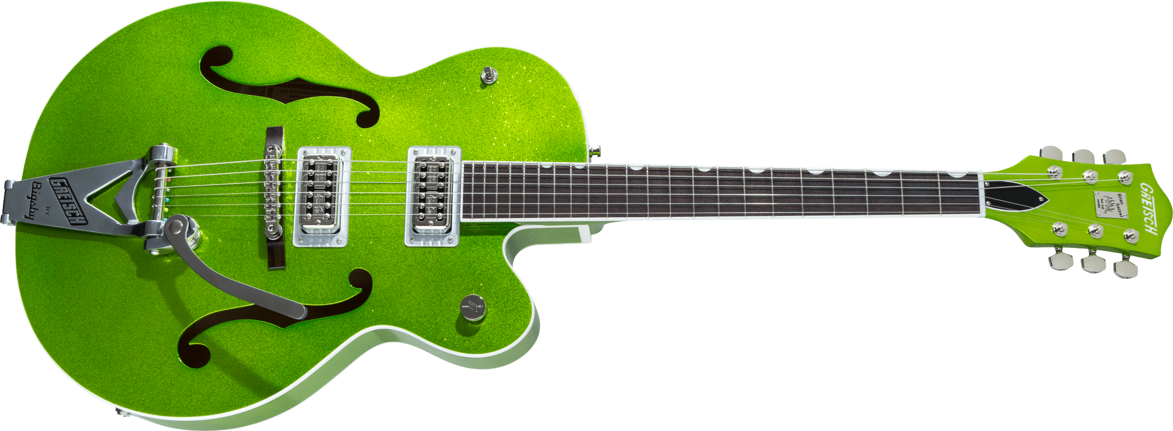 G6120T-HR Brian Setzer Signature Hot Rod Hollow Body with Bigsby, Rosewood Fingerboard, Extreme Coolant Green Sparkle追加画像