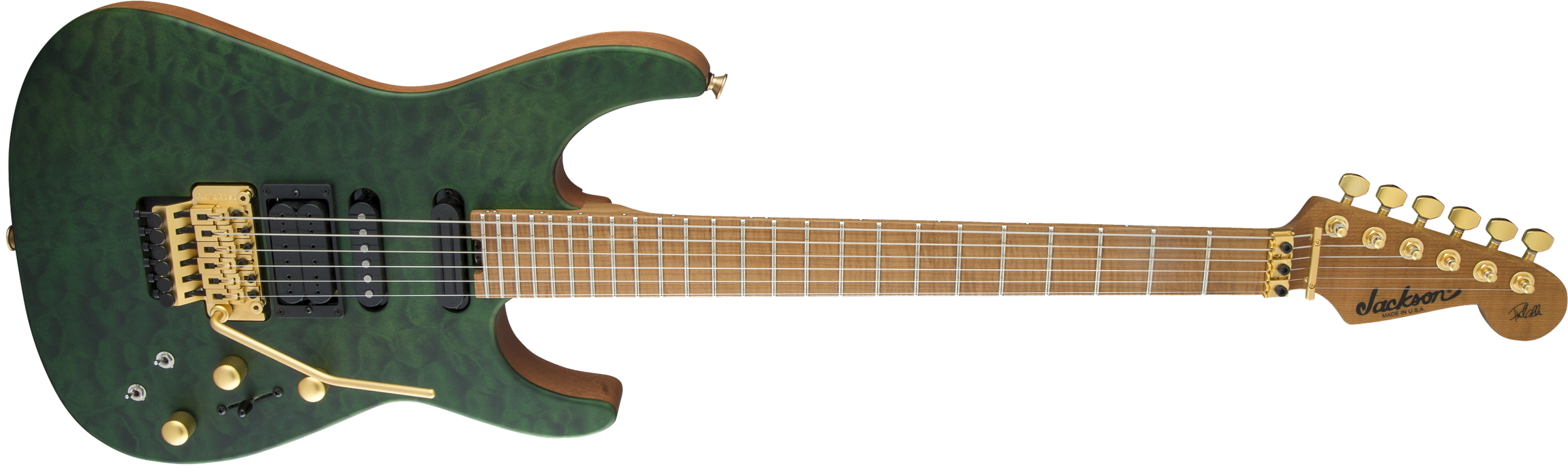 USA Signature Phil Collen PC1 Satin Stain, Caramelized Flame Maple Fingerboard, Satin Transparent Green追加画像 USA Signature Phil Collen PC1 Satin Stain, Caramelized Flame Maple Fingerboard, Satin Transparent Green追加画像