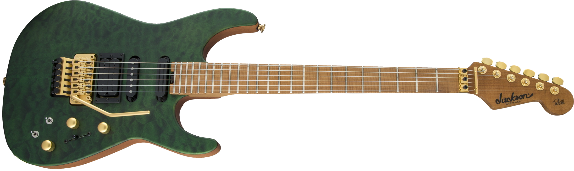 USA Signature Phil Collen PC1 Satin Stain, Caramelized Flame Maple Fingerboard, Satin Transparent Green追加画像 USA Signature Phil Collen PC1 Satin Stain, Caramelized Flame Maple Fingerboard, Satin Transparent Green追加画像
