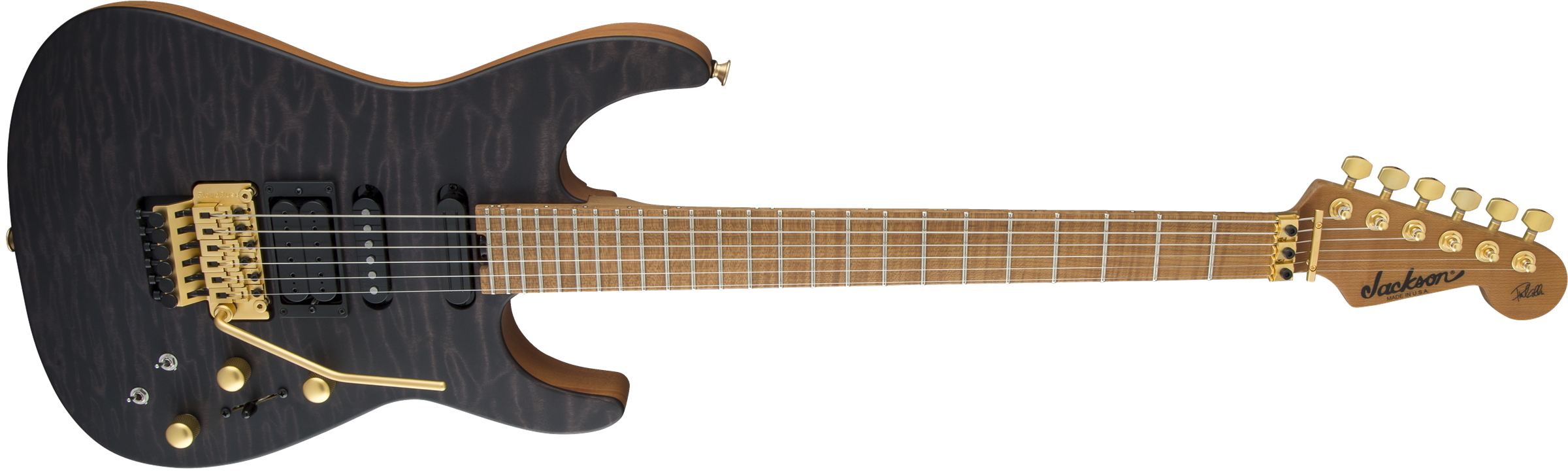 USA Signature Phil Collen PC1 Satin Stain, Caramelized Flame Maple Fingerboard, Satin Transparent Black追加画像 USA Signature Phil Collen PC1 Satin Stain, Caramelized Flame Maple Fingerboard, Satin Transparent Black追加画像