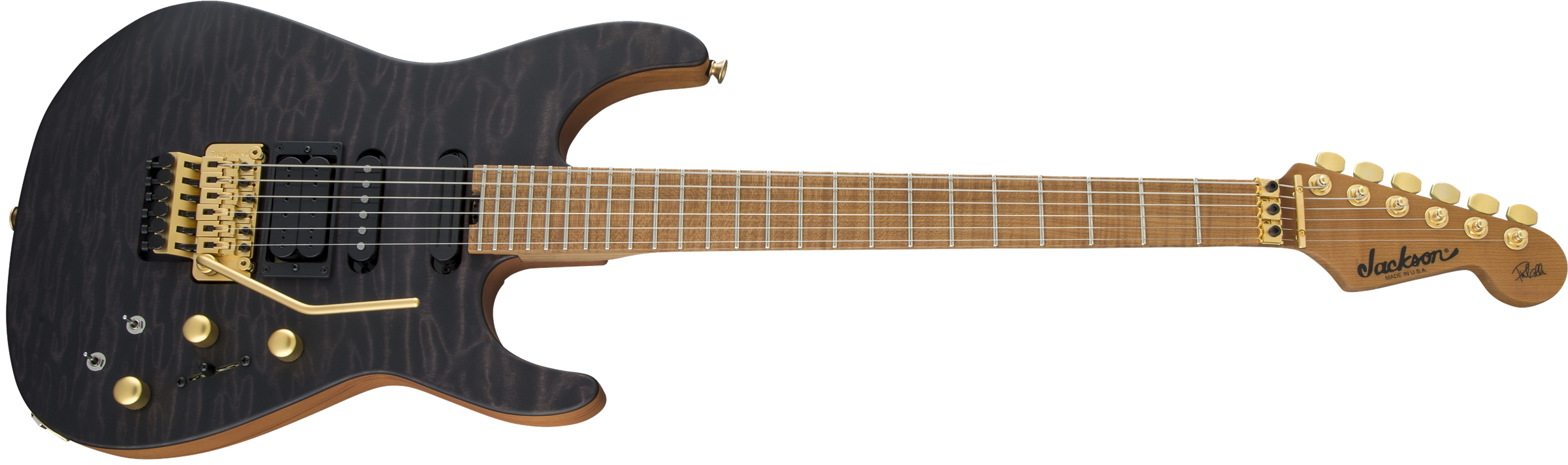 USA Signature Phil Collen PC1 Satin Stain, Caramelized Flame Maple Fingerboard, Satin Transparent Black追加画像 USA Signature Phil Collen PC1 Satin Stain, Caramelized Flame Maple Fingerboard, Satin Transparent Black追加画像