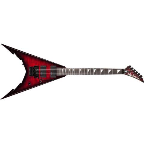 Jackson-エレキギターUSA Signature Corey Beaulieu King V KV6, Ebony Fingerboard, Transparent Red Burst