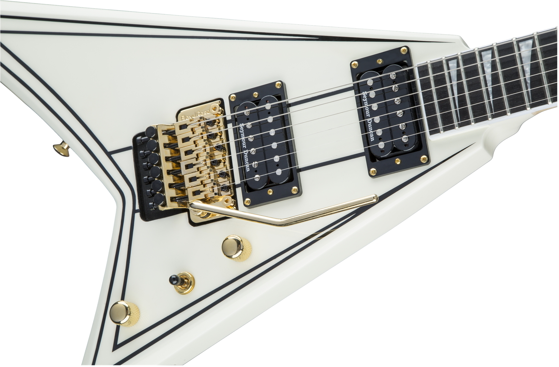 Pro Series Rhoads RR3, Ebony Fingerboard, Ivory with Black Pinstripes追加画像 Pro Series Rhoads RR3, Ebony Fingerboard, Ivory with Black Pinstripes追加画像